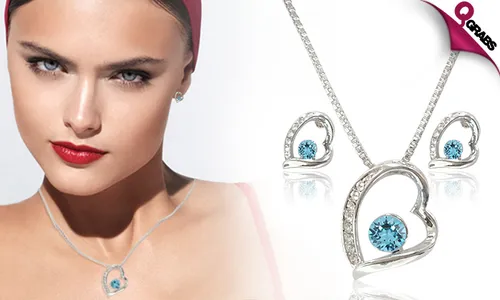 Crystal Heart Jewelry Sets!